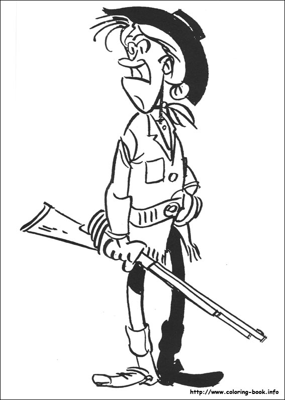 Lucky Luke coloring picture